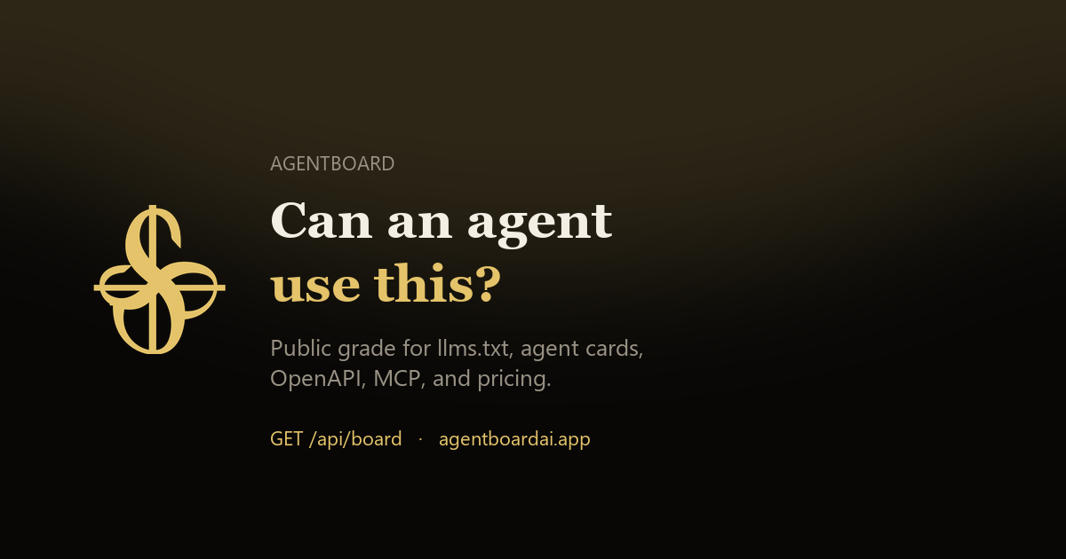 AgentBoard mark and the question, can an agent use this?